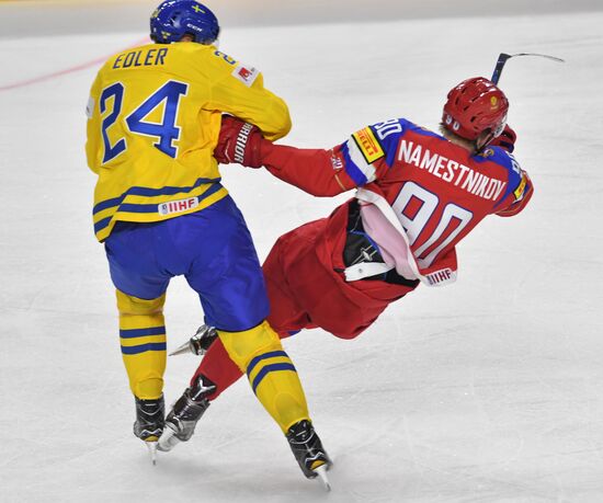 Ice Hockey World Championship. Sweden vs. Russia