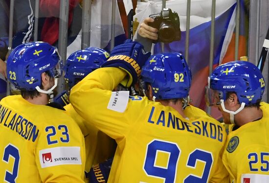Ice Hockey World Championship. Sweden vs. Russia
