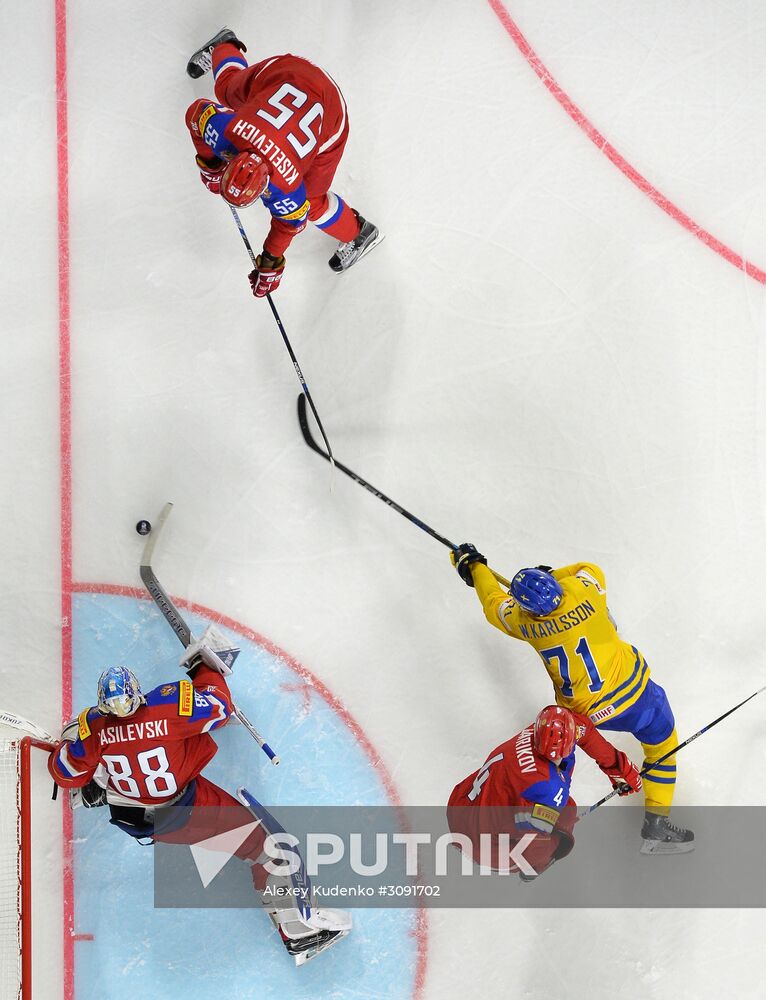 Ice Hockey World Championship. Sweden vs. Russia