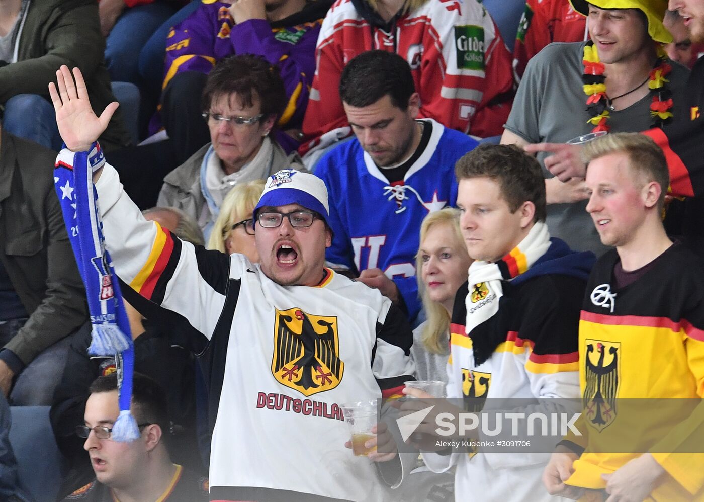 Ice Hockey World Championship. USA vs. Germany