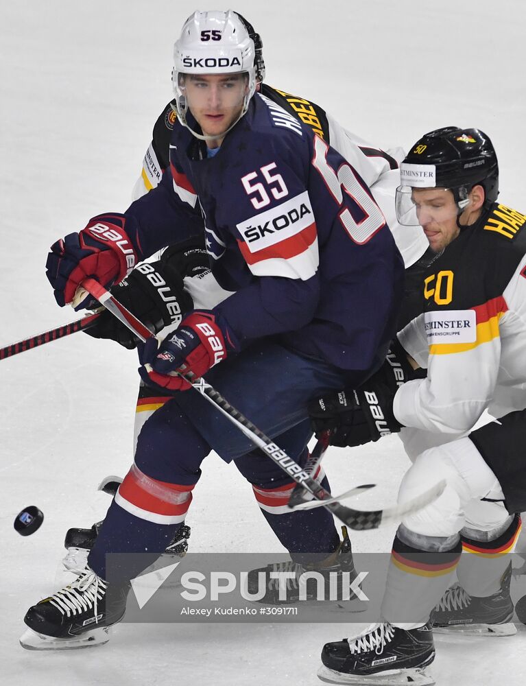 2017 IIHF World Championship. USA vs. Germany