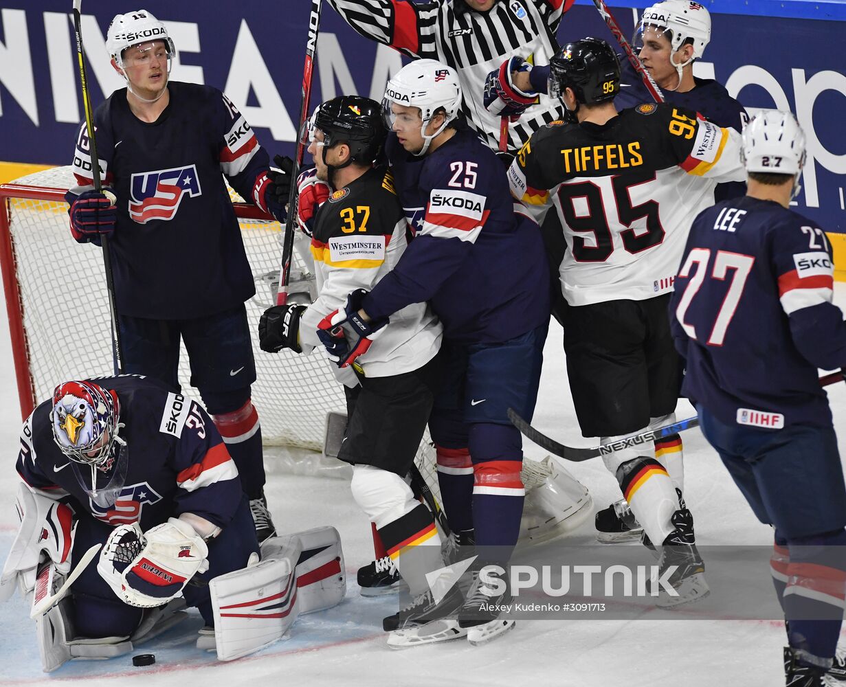2017 IIHF World Championship. USA vs. Germany