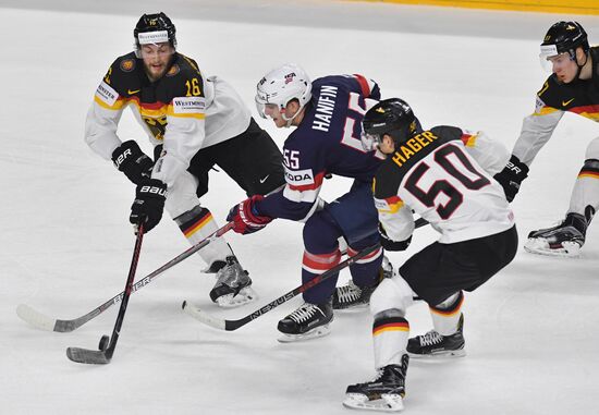 2017 IIHF World Championship. USA vs. Germany