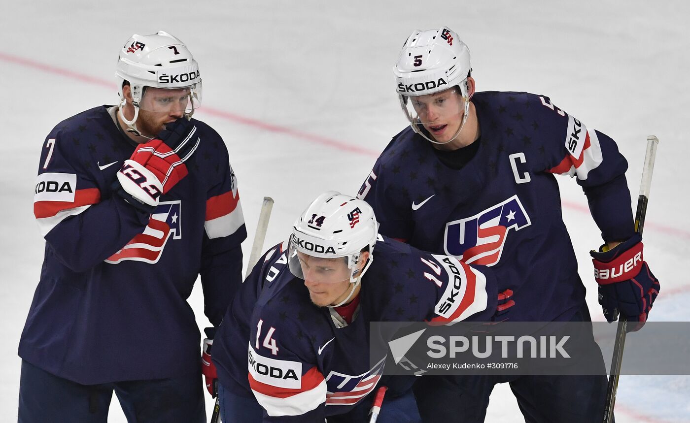 2017 IIHF World Championship. USA vs. Germany