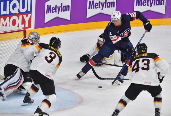 Ice Hockey World Championship. USA vs. Germany