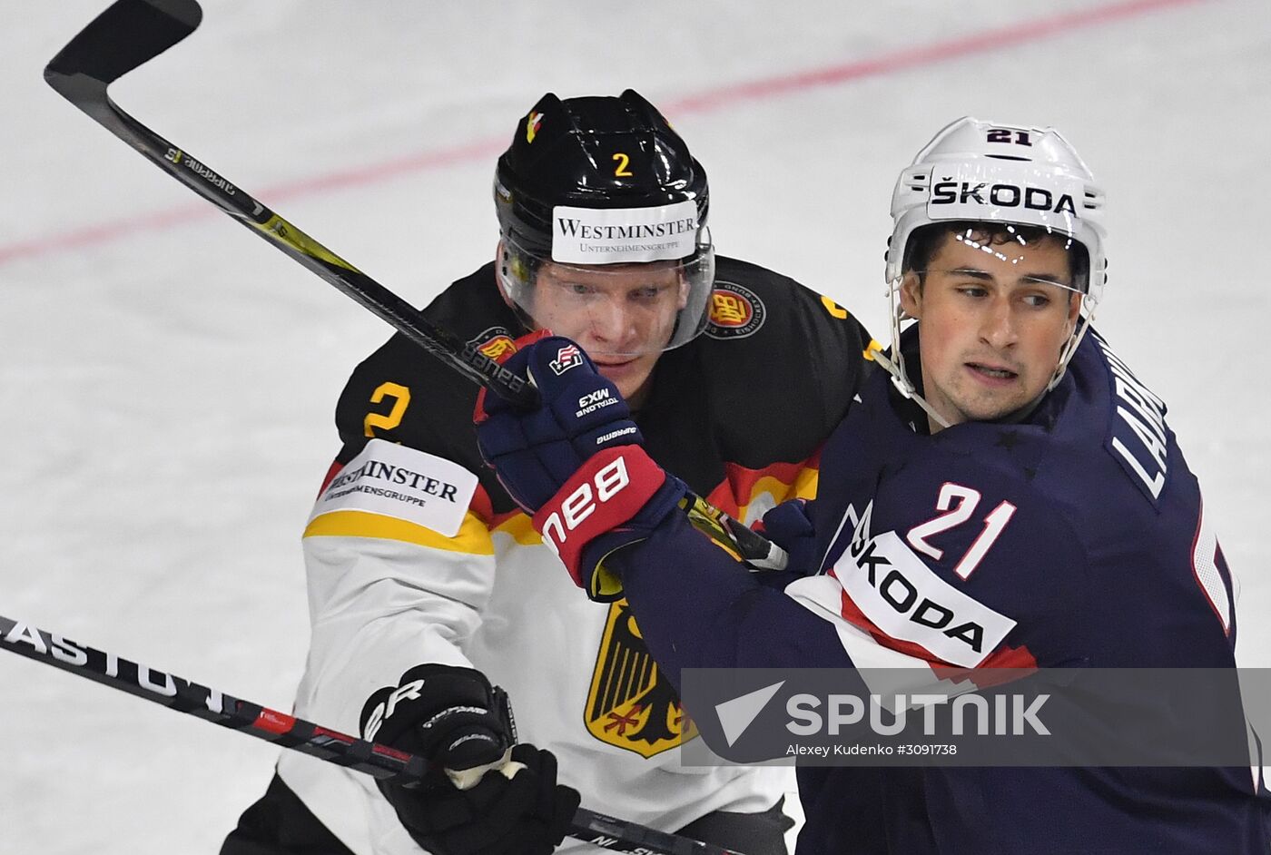 Ice Hockey World Championship. USA vs. Germany