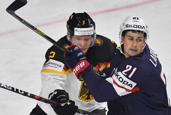Ice Hockey World Championship. USA vs. Germany