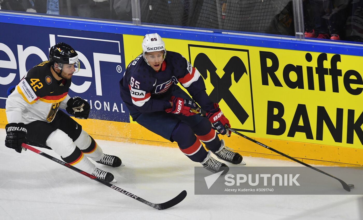 Ice Hockey World Championship. USA vs. Germany