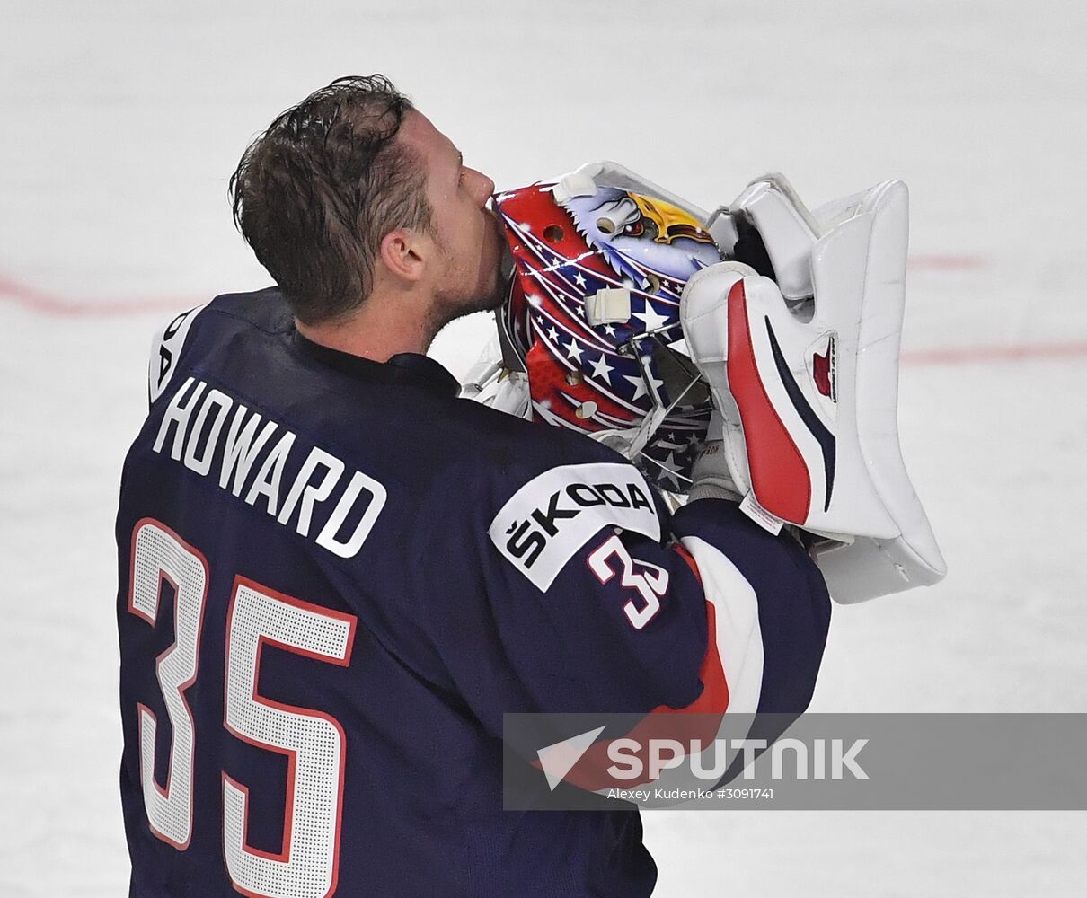 Ice Hockey World Championship. USA vs. Germany