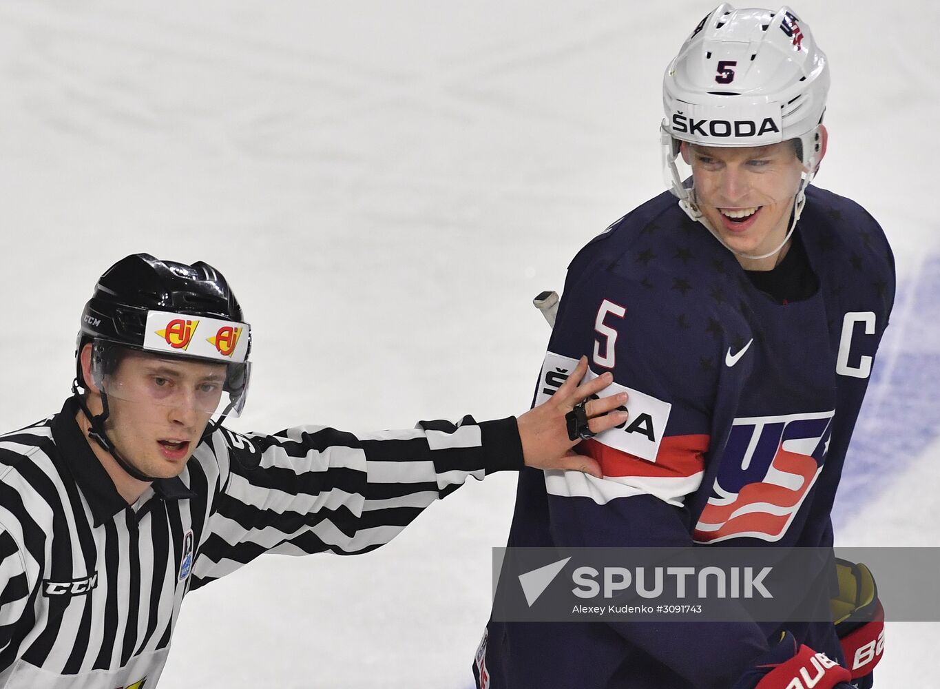 Ice Hockey World Championship. USA vs. Germany