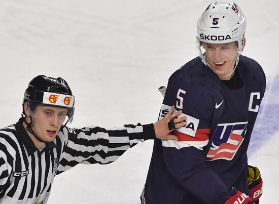 Ice Hockey World Championship. USA vs. Germany