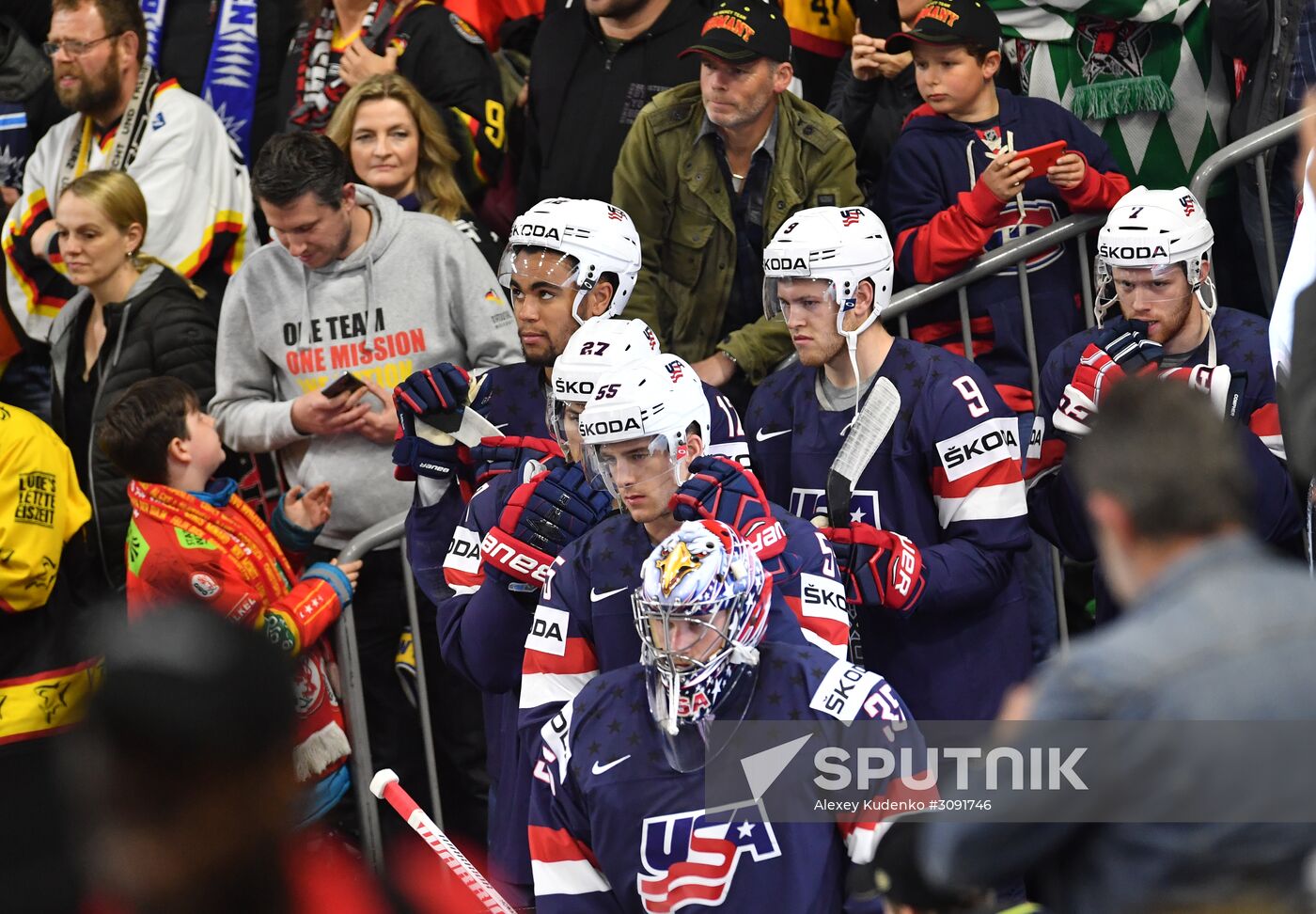 Ice Hockey World Championship. USA vs. Germany