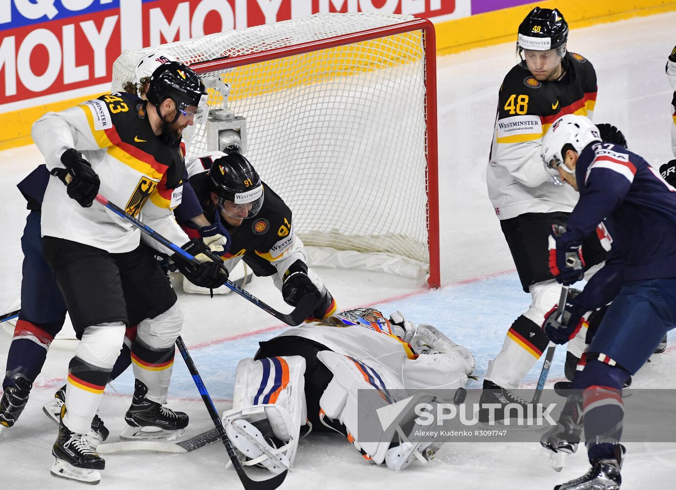 Ice Hockey World Championship. USA vs. Germany