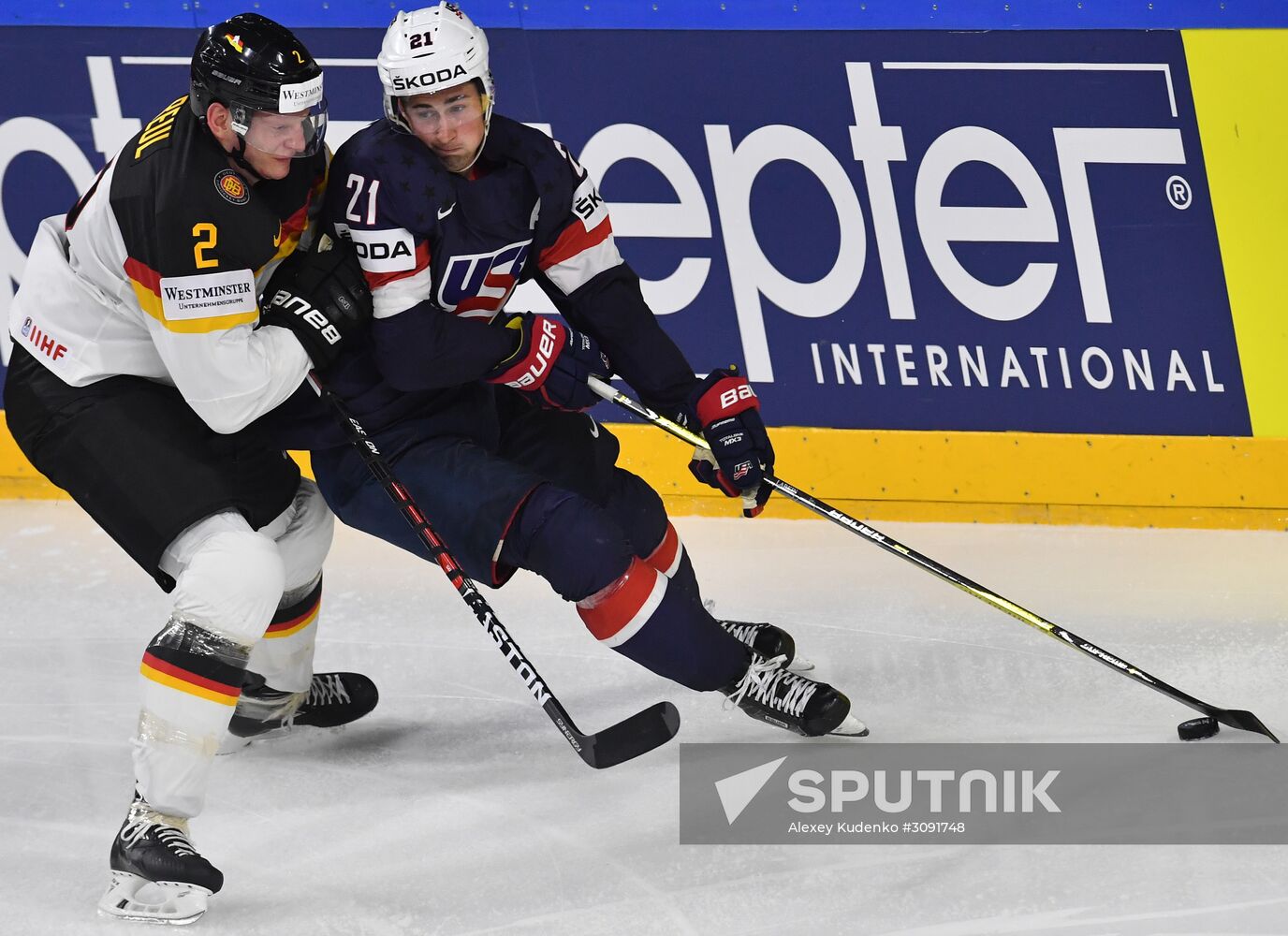 Ice Hockey World Championship. USA vs. Germany