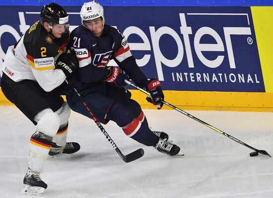Ice Hockey World Championship. USA vs. Germany