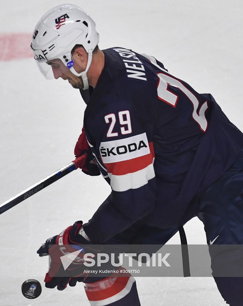 Ice Hockey World Championship. USA vs. Germany