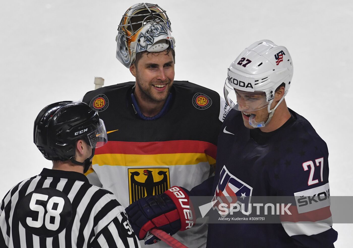 Ice Hockey World Championship. USA vs. Germany