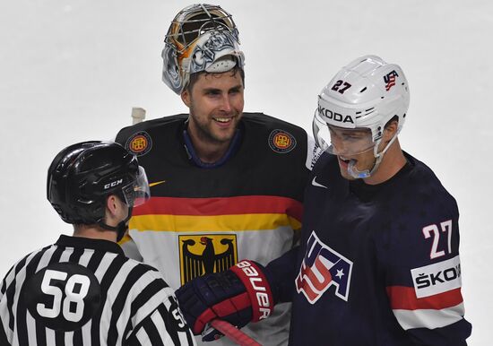 Ice Hockey World Championship. USA vs. Germany
