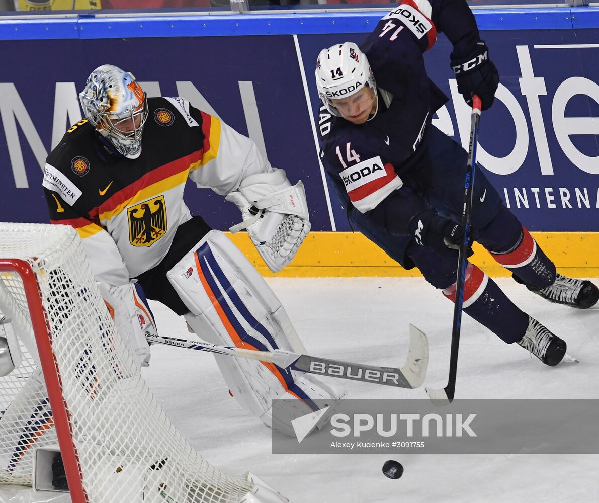 Ice Hockey World Championship. USA vs. Germany