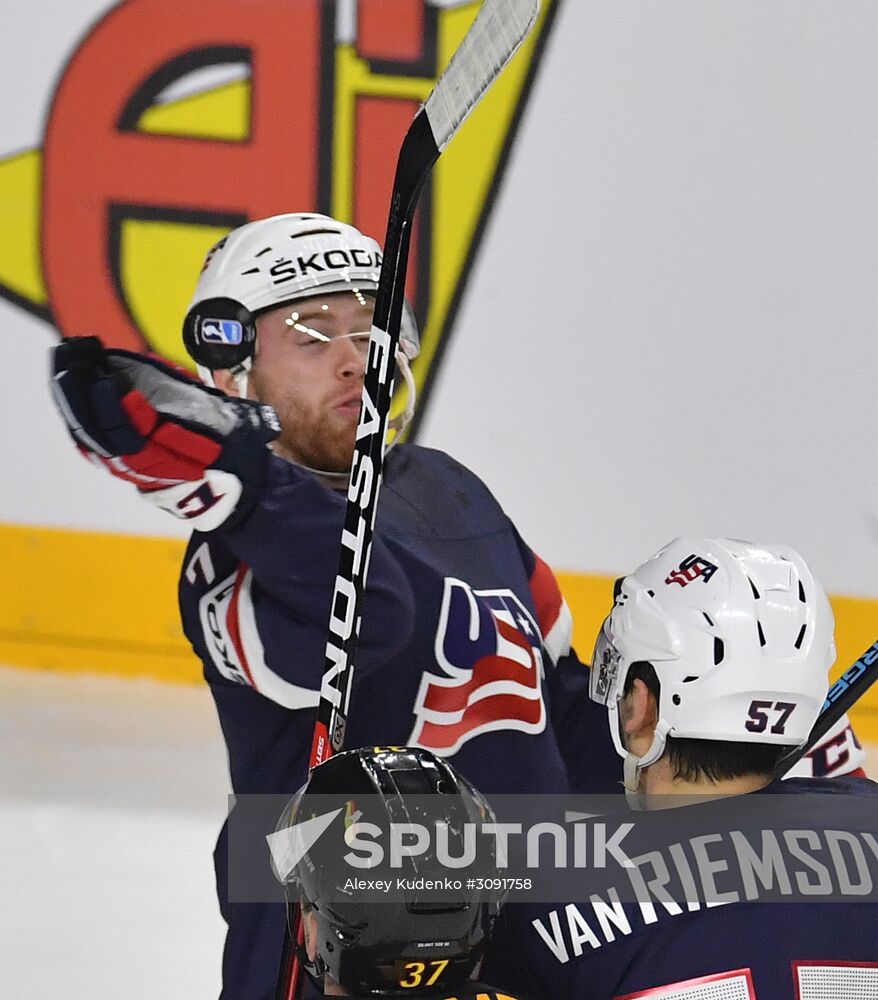 Ice Hockey World Championship. USA vs. Germany