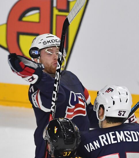 Ice Hockey World Championship. USA vs. Germany