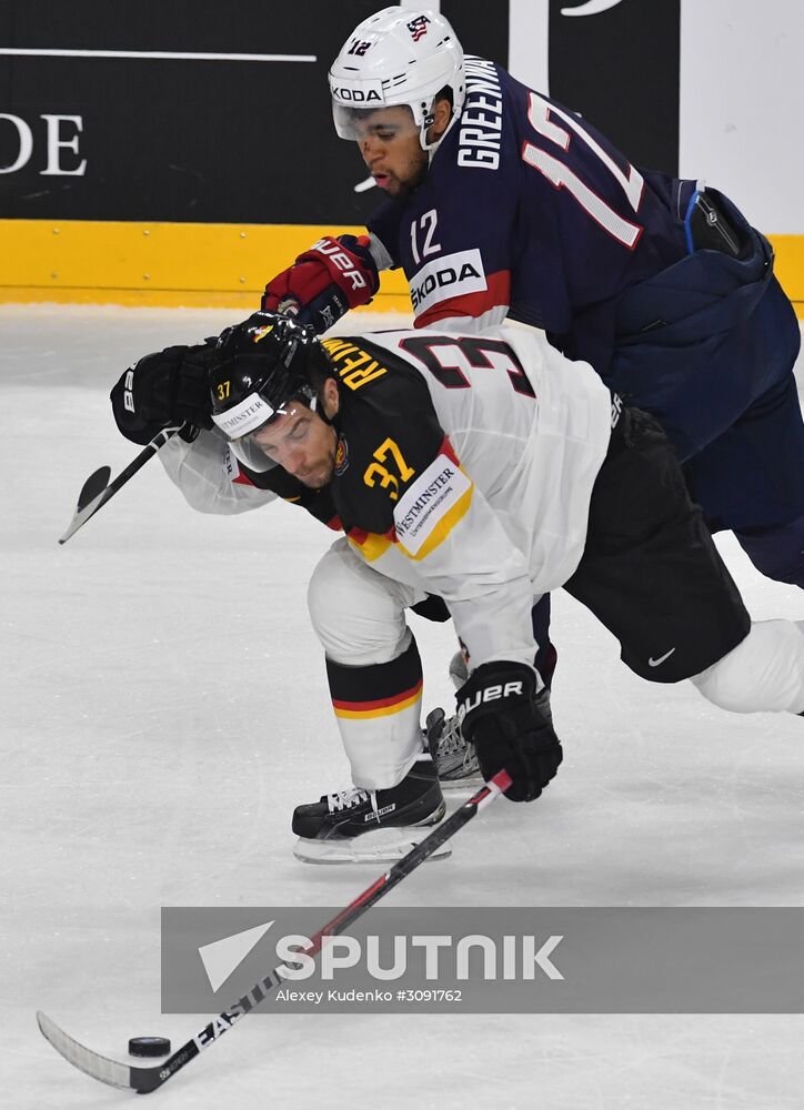 Ice Hockey World Championship. USA vs. Germany
