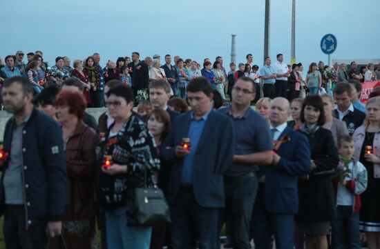 "Light the Memorial Candle" patriotic event in Simferopol