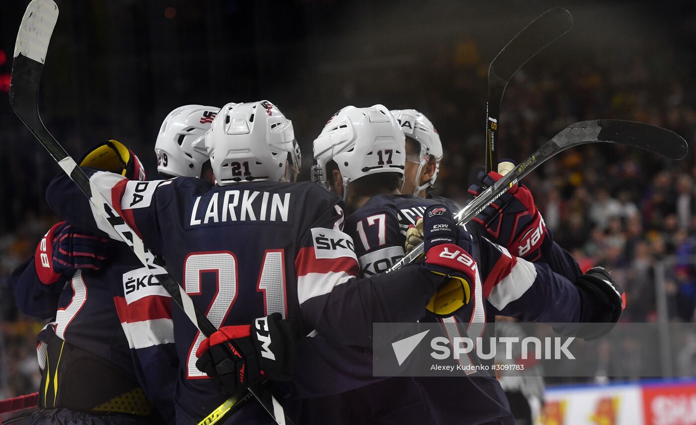 Ice Hockey World Championship. USA vs. Germany