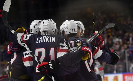 Ice Hockey World Championship. USA vs. Germany