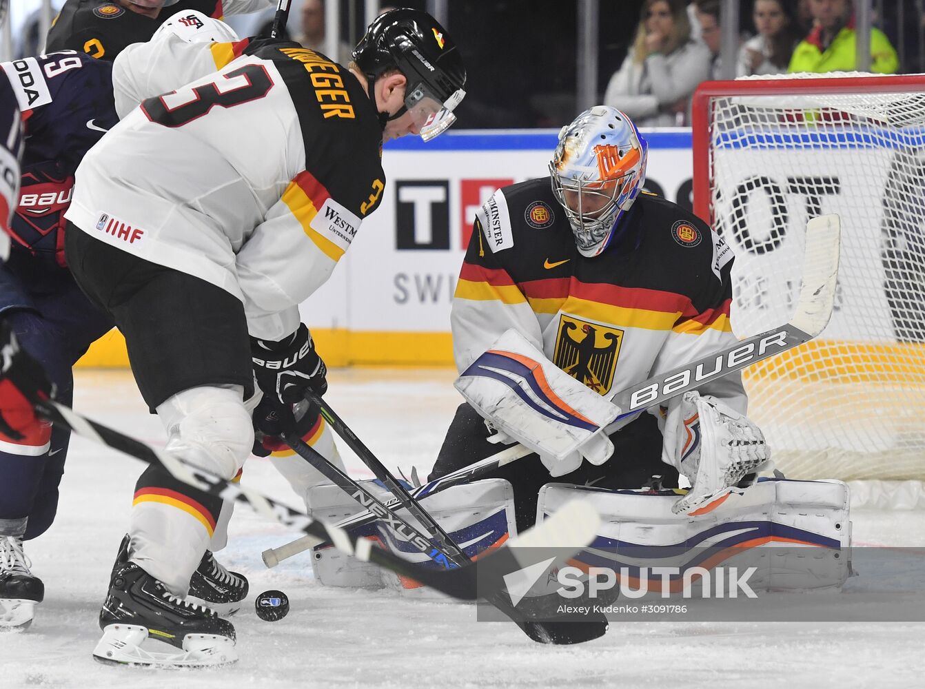 Ice Hockey World Championship. USA vs. Germany