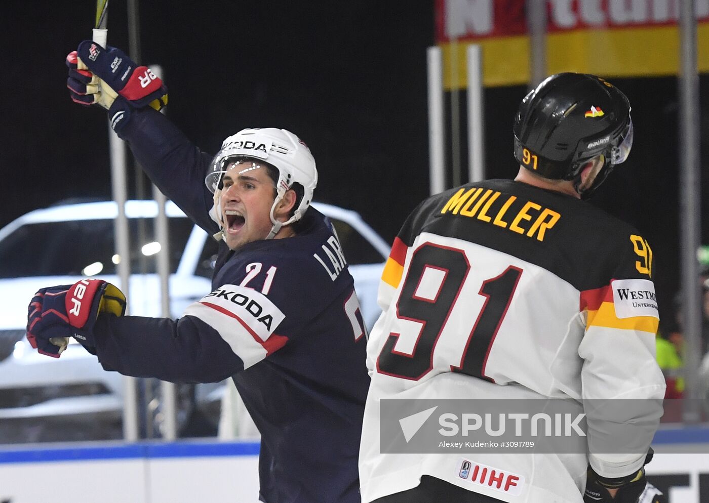 Ice Hockey World Championship. USA vs. Germany