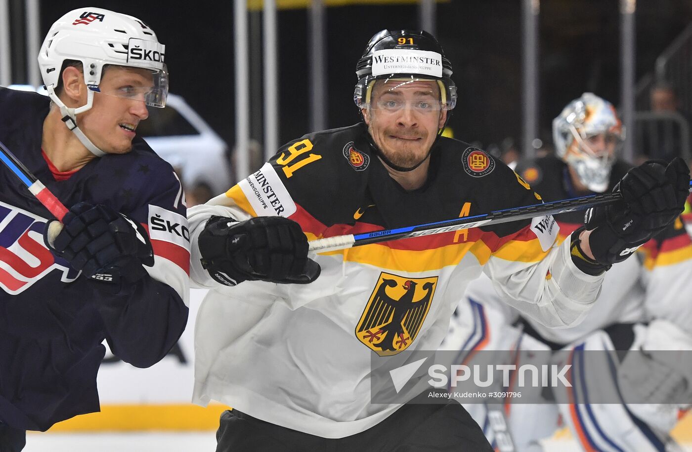 Ice Hockey World Championship. USA vs. Germany