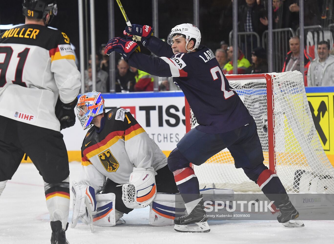 Ice Hockey World Championship. USA vs. Germany