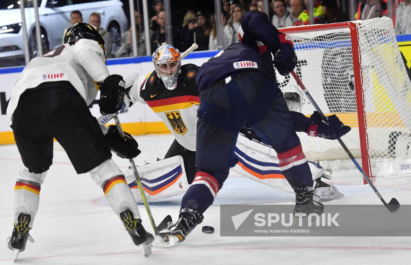 Ice Hockey World Championship. USA vs. Germany