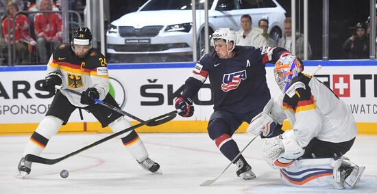 Ice Hockey World Championship. USA vs. Germany