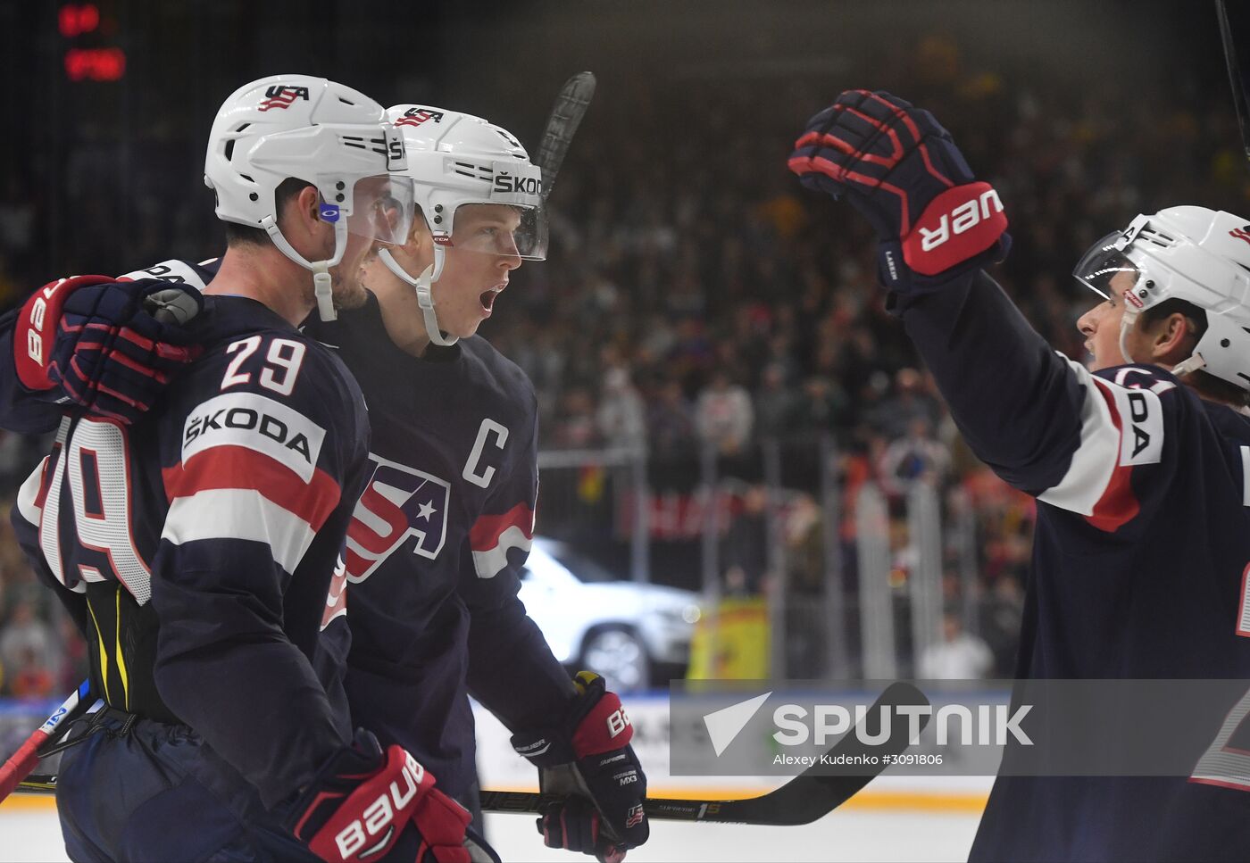 Ice Hockey World Championship. USA vs. Germany