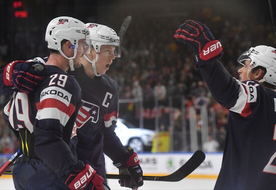 Ice Hockey World Championship. USA vs. Germany
