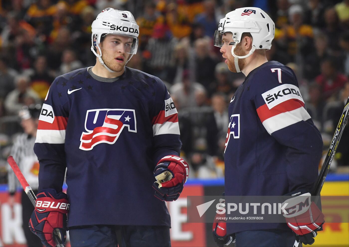 Ice Hockey World Championship. USA vs. Germany