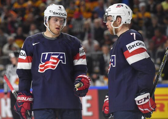 Ice Hockey World Championship. USA vs. Germany