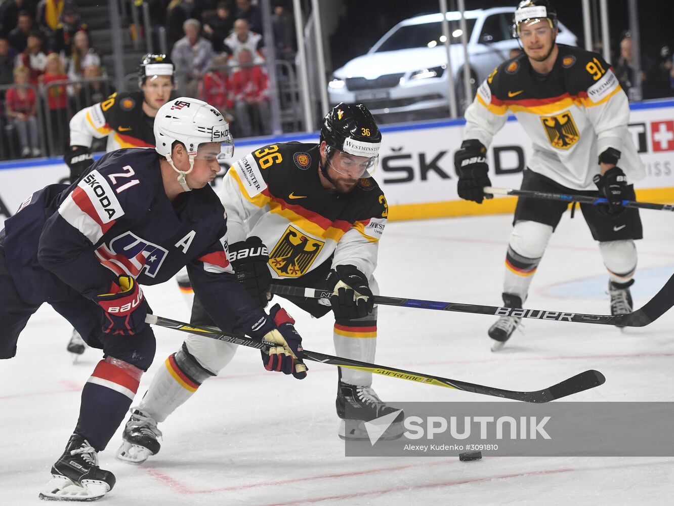 Ice Hockey World Championship. USA vs. Germany