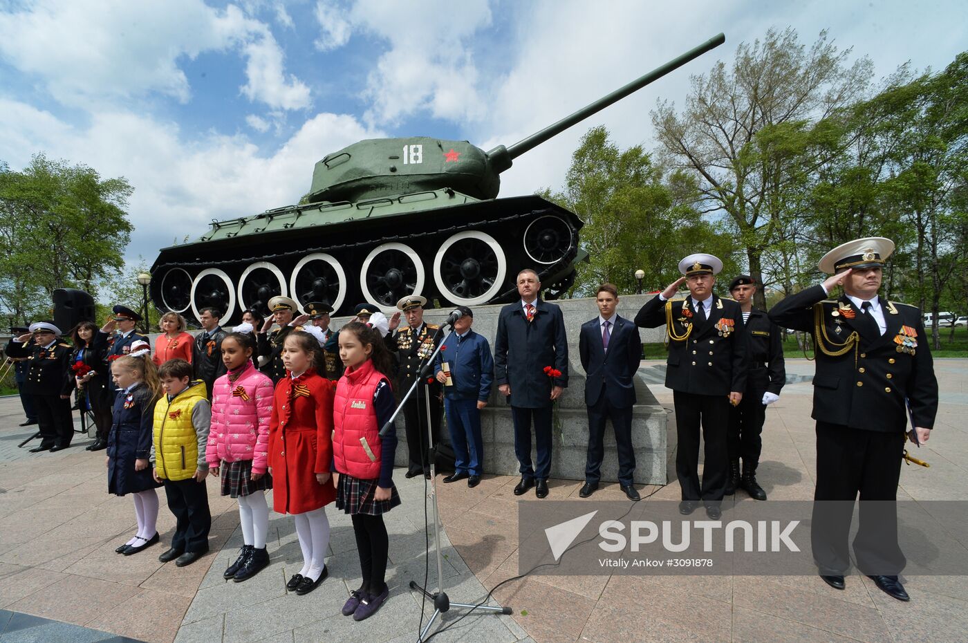 Victory Day celebrations on Pobeda Square in Vladivostok