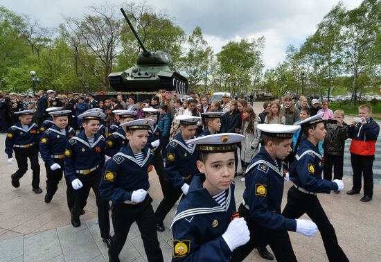 Victory Day celebrations on Pobeda Square in Vladivostok