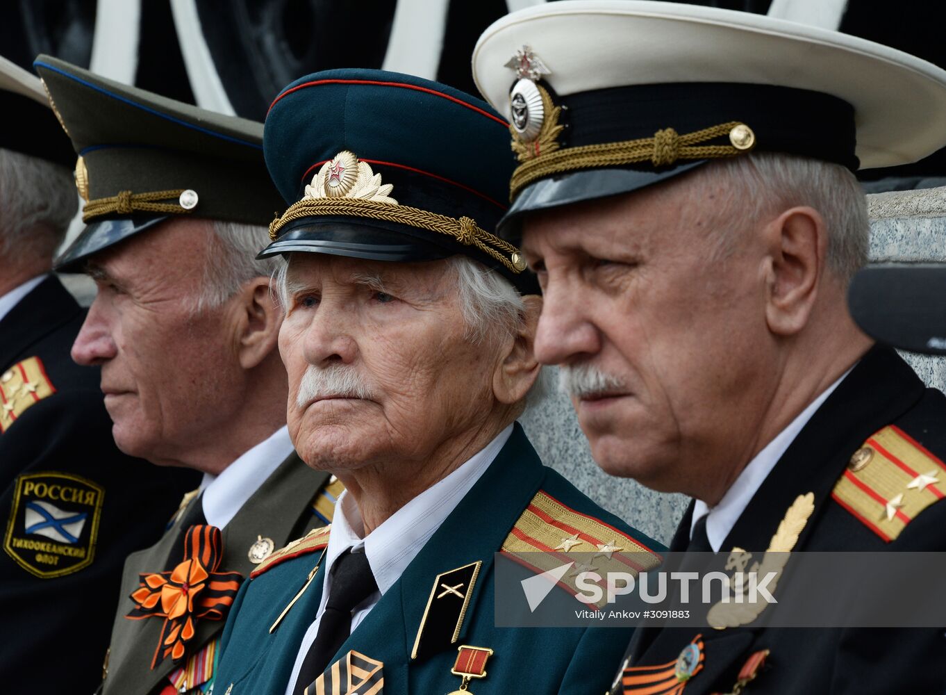 Victory Day celebrations on Pobeda Square in Vladivostok