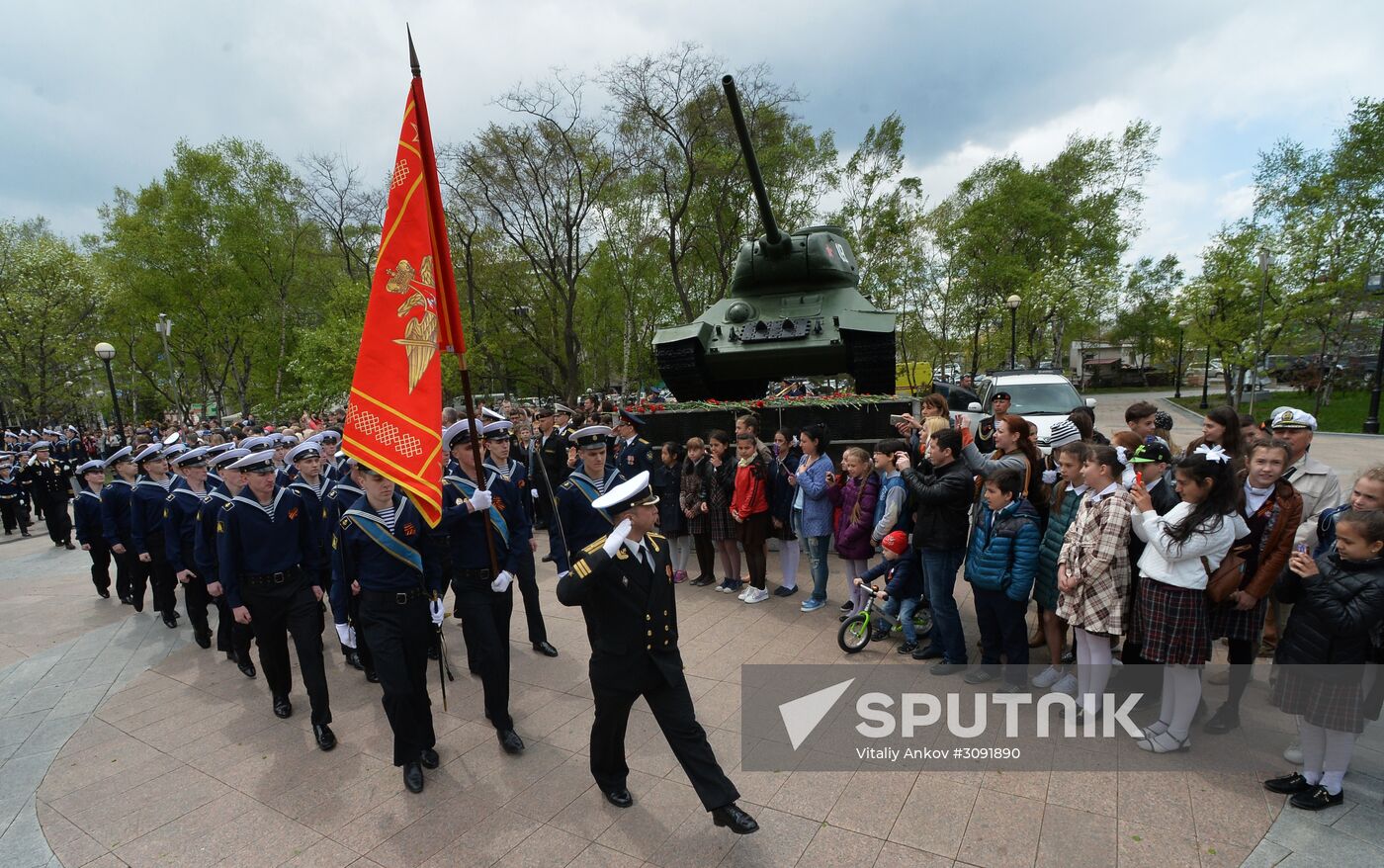 Victory Day celebrations on Pobeda Square in Vladivostok