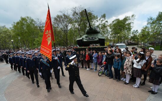 Victory Day celebrations on Pobeda Square in Vladivostok