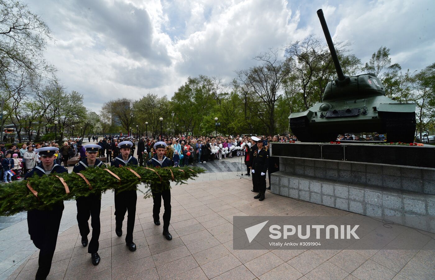 Victory Day celebrations on Pobeda Square in Vladivostok