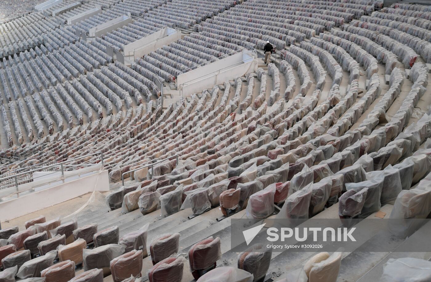 Luzhniki Grand Sports Arena under renovation