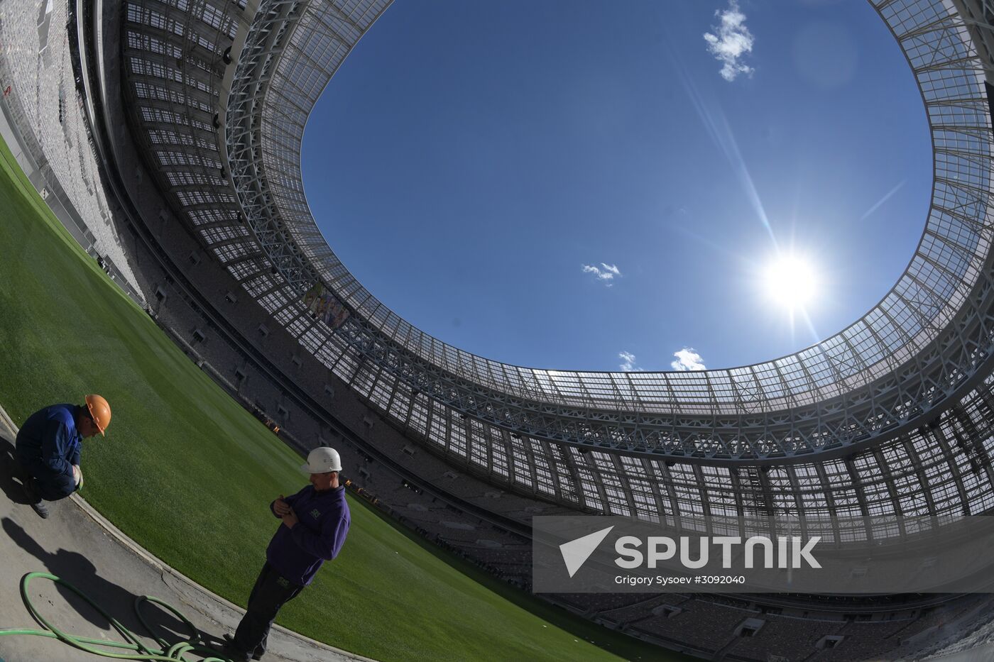 Luzhniki Grand Sports Arena under renovation