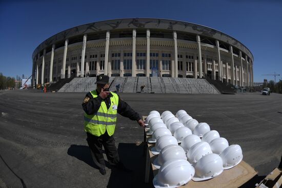Luzhniki Grand Sports Arena under renovation