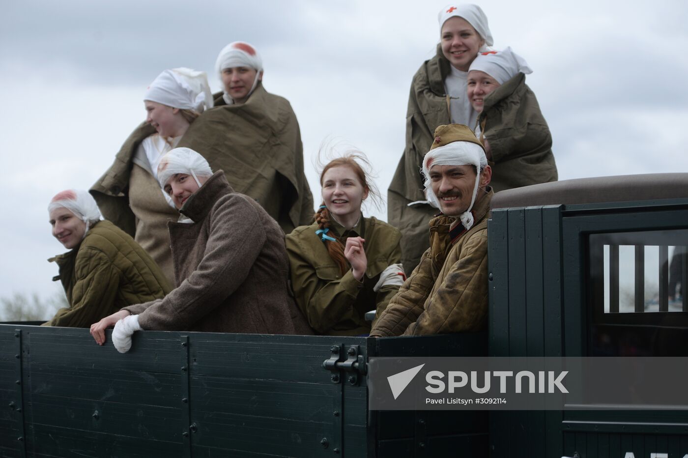 Military-historical reenactment in Yekaterinburg